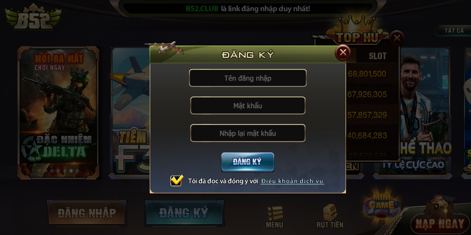 B52Club - Link Tải B52 Club Game Đổi Thưởng BOM TẤN 18 Hướng dẫn cách đăng ký B52club