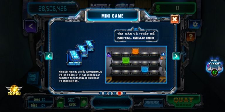 Metal Gear - Game nổ hũ bạn nên trải nghiệm khi đến với sảnh nổ hũ B52