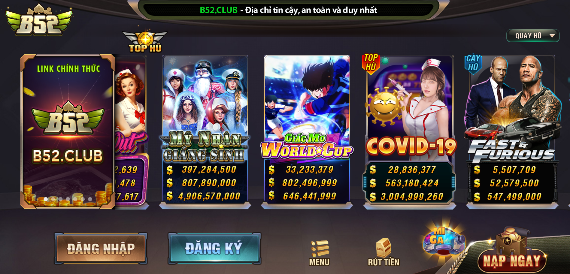 Tổng quan về sức hút của game nổ hũ tại B52 Club