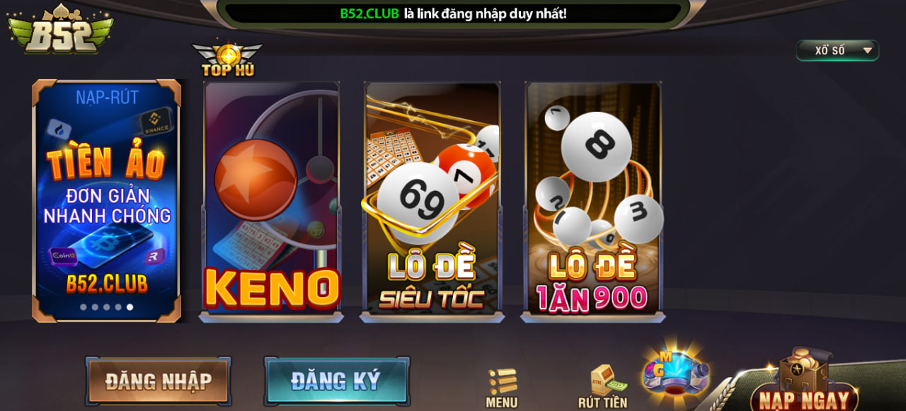 Sảnh game xổ số B52 Club